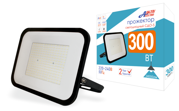 Прожектор светодиодный СДО-5 300Вт 6500К IP65