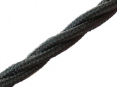 Витой ретро кабель для внешней проводки Werkel Retro 3х2,5мм черный - купить в Челябинске
