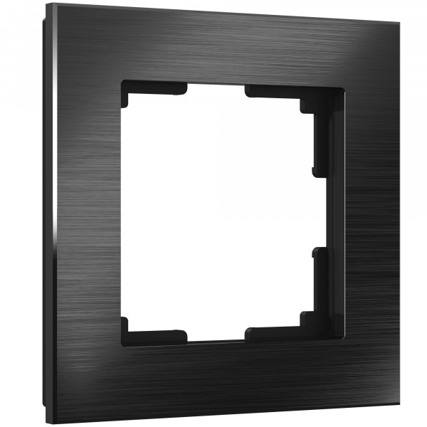 Рамка на 1 пост Werkel WL11-Frame-01 Aluminium (черный алюминий) - купить в Челябинске