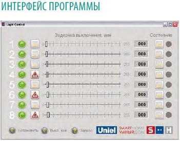 Модуль управления освещением USB порт, 8 входов/ 8 выходов UCH-M111UX/0808 - купить в Челябинске