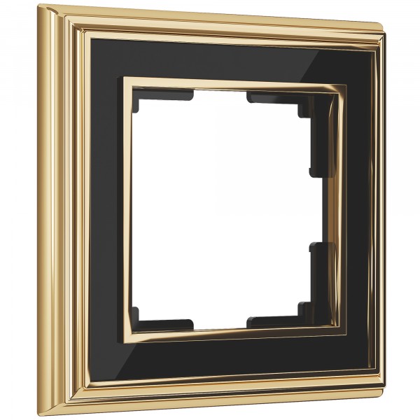 Рамка на 1 пост Werkel WL17-Frame-01 Palacio (золото / черный) - купить в Челябинске