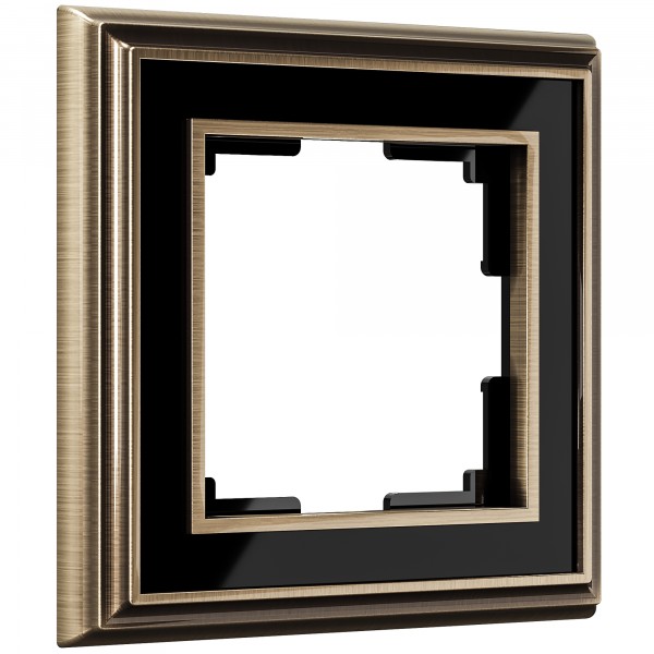 Рамка на 1 пост Werkel WL17-Frame-01 Palacio (бронза / черный) - купить в Челябинске