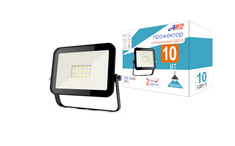 Прожектор светодиодный СДО-5 10Вт 6500К IP65
