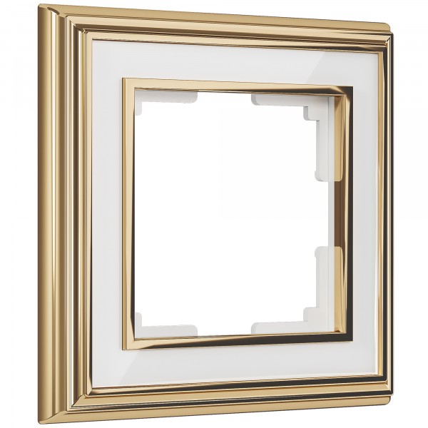 Рамка на 1 пост Werkel WL17-Frame-01 Palacio (золото / белый) - купить в Челябинске