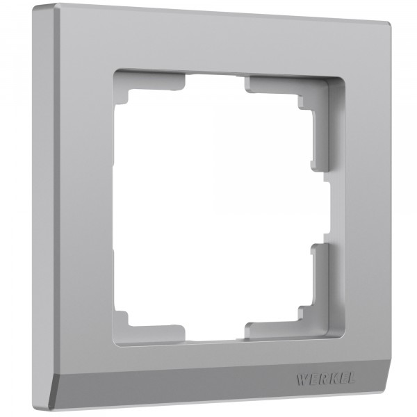 Рамка на 1 пост Werkel WL04-Frame-01 Stark (серебряный) - купить в Челябинске